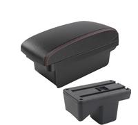 RORVECQ Per Perodua Per Axia 2023 Bracciolo Scatola Di Archiviazione Bracciolo Console Centrale Accessori Auto Con USB(A1 Nero rosso SENZA USB)