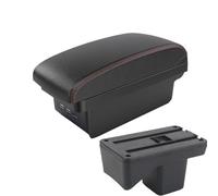 RORVECQ Per Perodua Per Axia 2023 Bracciolo Scatola Di Archiviazione Bracciolo Console Centrale Accessori Auto Con USB(B1 Nero rosso 3USB)