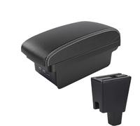 RORVECQ Per Perodua Per Axia Scatola Bracciolo Per Perodua Per Axia Console Centrale Auto Con Vano(B3 Nero bianco 3USB)