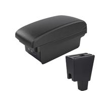 RORVECQ Per Perodua Per Axia Scatola Bracciolo Per Perodua Per Axia Console Centrale Auto Con Vano(B2 linea nera 3USB)