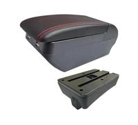 RORVECQ Per Peugeot Per 307 Portabbracciolo Per Peugeot Per 307 CC Cabrio Scatola Di Archiviazione Interno Retrofit Accessori Auto(H linea rossa 4USB)