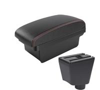 RORVECQ Per R&enault Per Clio IV 2012 2013 2014 2015 2016 2017 2018 2019 Scatola Di Stivaggio Bracciolo Centrale Parti Auto Interni(A1 Nero rosso SENZA USB)