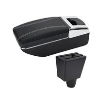 RORVECQ Per R&enault Per Logan 2 Bracciolo Per Dacia Per Logan 2 Per Dokker Per Sandero 2 Portabraccioli Auto(Linea bianca A3 Nessuna USB)