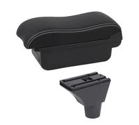 RORVECQ Per R&enault Per Sandero Stepway Portabracciolo Appoggia Gomito Console Centrale Scatola Di Immagazzinaggio Con Portabicchieri(A3 Black White line)