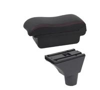 RORVECQ Per R&enault Per Sandero Stepway Portabracciolo Per Dacia Per R&enault Per Sandero Per Logan 2 Portabracciolo Scatola Di Stoccaggio(A2 Black red NO USB)