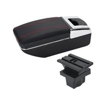 RORVECQ Per S&koda Per Octavia Scatola Bracciolo Per S&koda Per Yeti Mk2 A5 Scatola Di Archiviazione Bracciolo Auto Accessori Auto(A1 Nero rosso SENZA USB)