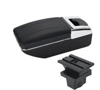 RORVECQ Per S&koda Per Octavia Scatola Bracciolo Per S&koda Per Yeti Mk2 A5 Scatola Di Archiviazione Bracciolo Auto Accessori Auto(Linea nera A2 Nessuna USB)