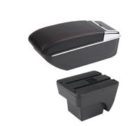 RORVECQ Per SEAT Per ARONA Portabraccio Scatola Di Stoccaggio Dettagli Interni Accessori Auto(B1 linea rossa NO USB)