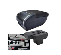 RORVECQ Per Seat Per Arona Scatola Bracciolo Per SEAT Per Ibiza Scatola Bracciolo Auto Scatola Di Stoccaggio Portabicchieri(E black line 9USB)