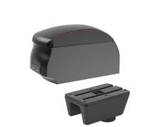 RORVECQ Per Seat Per Ibiza 6j Per Ibiza 6L Bracciolo Auto Scatola Di Stoccaggio Auto Parti Di Retrofit Accessori Auto Interni(A1 Black Red single)