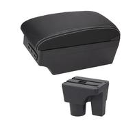RORVECQ Per Suzuki Per Liana A6 Bracciolo Vanportaoggetti Console Centrale Auto Custodia Da Riposo Gomito Con Portabicchiere Interfaccia USB(C3 linea bianca 7USB)
