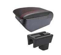 RORVECQ Per Suzuki Per Swift 2005-2024 Bracciolo Auto Accessori Auto Dettagli Interni Scatola Di Archiviazione Parti Di Retrofit(E red line 9USB)