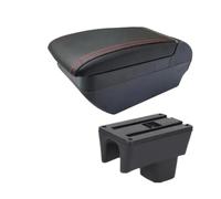 RORVECQ Per Suzuki Per Swift 2005-2024 Bracciolo Auto Accessori Auto Dettagli Interni Scatola Di Archiviazione Parti Di Retrofit(H linea rossa 4USB)