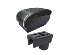 RORVECQ Per Suzuki Per Swift 2005-2024 Bracciolo Auto Accessori Auto Dettagli Interni Scatola Di Archiviazione Parti Di Retrofit(F linea rossa Nessuna USB)