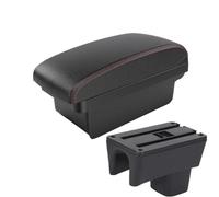 RORVECQ Per Suzuki Per Swift Scatola Bracciolo Per Swift Bracciolo Auto Dettagli Scatola Di Immagazzinamento Pezzi Di Retrofit 2005-2023(A1 Nero rosso SENZA USB)