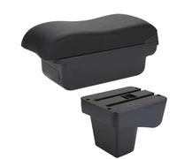 RORVECQ Per Suzuki Per Vitara Box Bracciolo Auto Superficie Curva Pelle Box Di Archiviazione Auto Interni(C2 Linea nera NO USB)