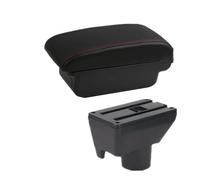 RORVECQ Per TOYOTA Per Yaris Per Vitz Box Bracciolo Auto Box Ripostiglio Centrale Accessori Auto Restyling Interni(A1 Nero rosso SENZA USB)
