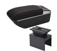 RORVECQ Per Universale Vanetto Bracciolo Centrale Per Modello Universale Ripostiglio Auto Accessori Auto Pezzo Retrofit(Nero rosso Nessuna USB)
