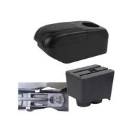 RORVECQ Per VW Per Polo Bracciolo Per VW Per Polo 9N 3 Mk4 Bracciolo Auto Scatola 2002-2009 Scatola Di Archiviazione Interni Retrofit(Nero Nero)
