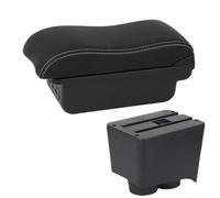 RORVECQ Per VW Per Polo Per Polo 9N 3 2002-2009 Scatola Bracciolo Auto Parti Retrofit Scatola Di Archiviazione Accessori Interni Auto(B2 Black white 3 USB)