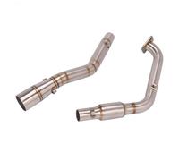 RORVECQ Per Y&amaha YZF R15 V3 R125 MT125 MT 125 2020 2021 Sistema Di Scarico Per Moto Escape Tubo Di Collegamento Anteriore Modificato Con Catalizzatore(Argento)