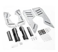 RORVECQ Poggiapiedi Pedale Pedana Piastra Piedi Accessori Moto Per Y&amaha NMAX155 Nmax155 Nmax155 2020-2024(Argento)