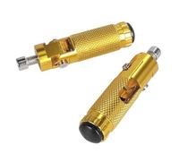 RORVECQ Poggiapiedi per Moto M8 8MM CNC Alluminio Poggiapiedi Universali Ripiegabili Pedane Posteriori(Oro)