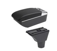 RORVECQ Portabracciolo Scatola Di Stoccaggio Retrofit Accessori Auto Per R&enault Per Sandero Stepway Portabracciolo(B2 linea nera SENZA USB)