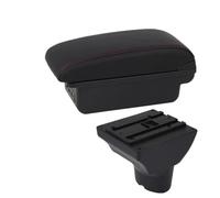 RORVECQ Portabracciolo Vanetto Centrale Vanetto Interni Parti Retrofit Dedicate Accessori Auto Per Hyundai I20(B1 Nero rosso 3USB)