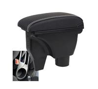 RORVECQ Scatola Bracciolo Auto Accessori Auto Dettagli Parti Interne Scatola Di Archiviazione Parti Retrofit Per TOYOTA Per Yaris Per Vitz(A3 Black white line)