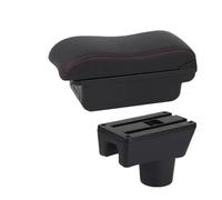 RORVECQ Scatola Bracciolo Auto Per Mitsubishi Per Attrage Per Mirage Per Mirage Per Space Star Scatola Di Archiviazione Parti Retrofit Accessori Auto(B2 Black red 3USB)