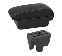 RORVECQ Scatola Bracciolo Per Toyota Per Aqua 2017-2022 Bracciolo Auto Poggia Braccia Console Centrale Immagazzinamento USB(C1 Linea Bianca)