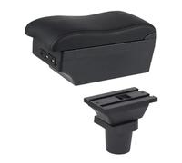 RORVECQ Scatola Bracciolo Per Toyota Per Yaris 3 Hybrid Per Yaris Per Vitz Scatola Bracciolo Auto Modifica Interna Ricarica USB Accessori Auto(E2 Linea Nera)