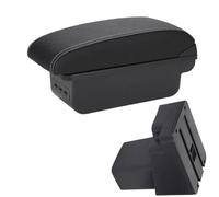 RORVECQ Scatola Di Archiviazione Accessorio Dettagli Interni Per Hyundai Per SOLARIS Per Accent RB Per Solaris Per Verna Scatola Bracciolo Auto 2011-2016(B3 Nero bianco 3USB)