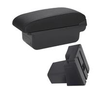 RORVECQ Scatola Di Archiviazione Accessorio Dettagli Interni Per Hyundai Per SOLARIS Per Accent RB Per Solaris Per Verna Scatola Bracciolo Auto 2011-2016(C2 Linea nera NO USB)