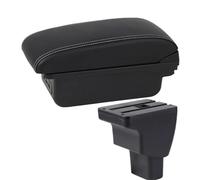 RORVECQ Scatola Di Immagazzinaggio Centrale Parti Retrofit Interni Accessori Auto Per Hyundai I10 Portabracciolo Per Hyundai Per Hb20(B3 linea bianca 3USB)