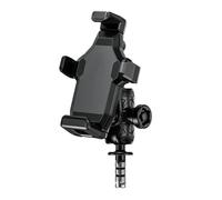 RORVECQ Sfera Manubrio Specchio Anti-Vibrazione Supporto Telefono Moto Forcella Fusto Base Blocco Sicurezza Alta Velocità Bicicletta Scooter(Fork Stem Type)