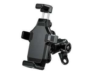 RORVECQ Sfera Manubrio Specchio Anti-Vibrazione Supporto Telefono Moto Forcella Fusto Base Blocco Sicurezza Alta Velocità Bicicletta Scooter(Rearview Mirror Type)