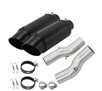 RORVECQ Silenziatore Escape Modify Con Doppio Raccordo Centrale Terminale Di Scarico Slip On Per Suzuki Per Hayabusa GSXR1300 GSXR 1300 2021 2022 2023(Style E)