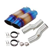 RORVECQ Silenziatore Escape Modify Con Doppio Raccordo Centrale Terminale Di Scarico Slip On Per Suzuki Per Hayabusa GSXR1300 GSXR 1300 2021 2022 2023(Style C)