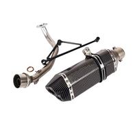 RORVECQ Silenziatore Per Sistema Di Scarico Per Moto Con Deflettore Raccordo Anteriore In Acciaio Inox Per Y&amaha GY6 125cc E 150cc(Style I)
