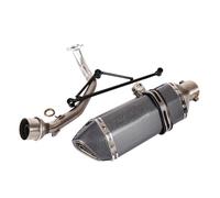 RORVECQ Silenziatore Per Sistema Di Scarico Per Moto Con Deflettore Raccordo Anteriore In Acciaio Inox Per Y&amaha GY6 125cc E 150cc(Stile B)