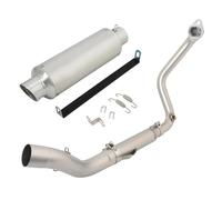 RORVECQ Sistema Di Scarico Completo Per Moto Escape Modify Marmitta Con Raccordo Anteriore Slip On Per ZONTES GK350 GK350R GK 350 X S T(Style E)