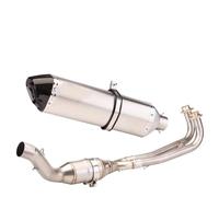 RORVECQ Sistema Di Scarico Completo Per Moto Silenziatore Anteriore Escape Moto Modificato Slip-on Per TMAX530 Per TMAX560 Per TMAX530 2017-2020(Style C)