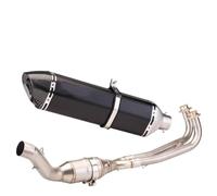 RORVECQ Sistema Di Scarico Completo Per Moto Silenziatore Anteriore Escape Moto Modificato Slip-on Per TMAX530 Per TMAX560 Per TMAX530 2017-2020(Style D)