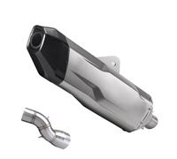 RORVECQ Slip-On Per B&MW R1200GS R1200 GS Per Adventure ADV Sistema Di Scarico Modificato Con Silenziatore A Doppio Foro Tubo Centrale(Style C)