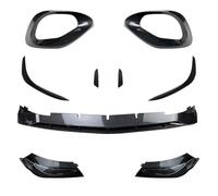 RORVECQ Spoiler Labbro Paraurti Anteriore Divisore Lama Vento Per Mercedes Per Benz Classe C W206 C200 C260 2022-2024(Carbon Fiber Look)