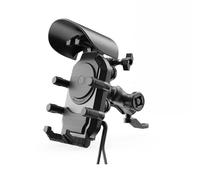 RORVECQ Supporto Ricarica Rapida 15W Carica Wireless Smartphone Manubrio Antifurto Bici Impermeabile(Rearview mirror)