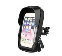 RORVECQ Supporto Telefono Bici Impermeabile 6.4 Pollici Borsa Manubrio Moto Universale Scooter Custodia Cellulare(NERO,Handblebar)