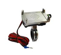RORVECQ Supporto Telefono Moto Con Caricabatterie Rapido USB 2.5A/QC3.0 3A Supporto Mobile Per Cellulare Bici(Argento,M6)